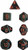 Translucent Smoke / Red 7 Dice Set - CHX23018