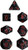Space Speckled Polyhedral 7-Dice Set - CHX25308