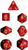 Red/White Opaque d8 - PQ0804