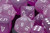 Frosted Polyhedral Purple/white d10 - PF1007