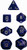 Golden Cobalt Speckled d4 - PS0493