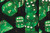 Polyhedral Green w/white d4 - PB0405