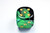 50mm d6 w/pips Black-Green w/gold - DG5039