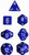 Blue w/ White Opaque Polyhedral 7-die Set - CHX25406