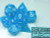 7 Light Blue /white Cirrus Polyhedral Dice Set - CHX27446
