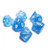 Borealis Sky Blue w/White Set of 7 Dice - CHX27426