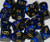 Polyhedral Black-Blue w/gold Tens 10 - PG1135