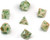 Marble Green with Dark Green Numbers 16mm 7 Dice Set - CHX27409