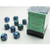 Lustrous Dark Blue with Green Pips 12mm D6 Dice (36) - CHX27896