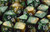 Polyhedral Gold-Green w/white d8 - PG0825