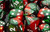 Polyhedral Green-Red w/white d8 - PG0831