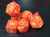 Vortex Solar with White Numbers 16mm 7 Dice Set - CHX27423