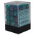 36 Gemini Blue-Teal/gold 12mm d6 Dice Block - CHX26859