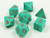 7 Heavy Dice Set - Lab Dice 4 - Turquoise/Orange - CHX30039