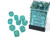 36 12mm Teal/Gold Borealis D6 Dice Set - CHX27985