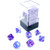 Chessex Mini Dice Set: Nebula Luminary - Nocturnal w/ Blue (7) - CHX20557