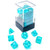 Chessex Mini Dice Set: Translucent - Teal w/ White (7) - CHX20385