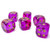 Chessex 16mm d6 Set: Gemini Translucent - Red-Violet w/Gold - CHX26667