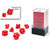 Chessex Mini Dice Set: Translucent - Red w/ White (7) - CHX20374