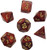Glitter Mini-Polyhedral Ruby/gold 7-Die Set