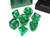 Translucent Green/White Polyhedral 7-Die Set - CHX23075