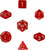 Translucent Mini-Polyhedral Red/white 7-Die Set
