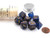 Chessex CHX30055 - 7-Die Set Lustrous: Azurite/Gold LAB DICE