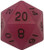 Acrylic Dice 35mm Mega D20 Glow Purple with Black Numbers