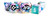 Aluminum-Plated Acrylic: Rainbow Aegis with White Numbers 7-Die Set 16mm