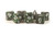 7-Die Set 16mm Icy Opal Resin: Black / Silver Numbers