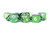 16mm Metal 7-Die Polyhedral Dice Set: Green