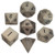 Metallic Dice 16mm Antique Silver Metal Dice Set