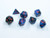 Mini Polyhedral 7-Die Set: Gemini - Black Starlight/Red (CHX20658)