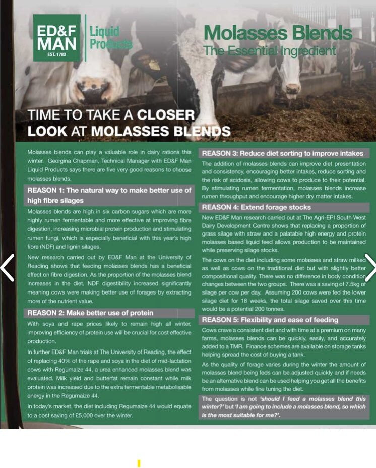 Livestock liquid feed/ molasses PRICE RISE for winter 2021/22 Border