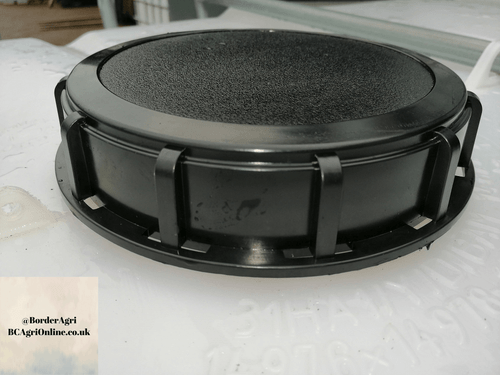 Black IBC lid  on an IBC to display