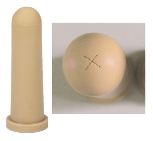 Calf Teat, Standard, X-Pierced, Yellow, 100mm
