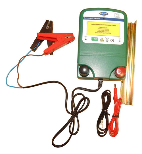Battery powered electric fence energiser