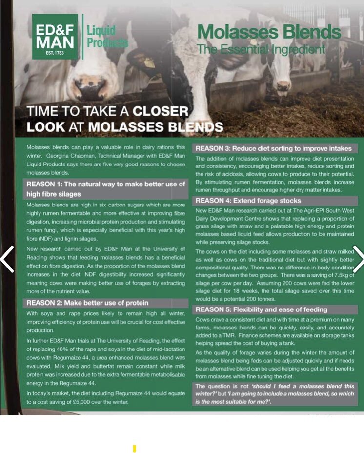 Livestock liquid feed/ molasses PRICE RISE for winter 2021/22 Border