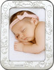 Bunnies Sterling Silver 4x6  Birth Record Picture Frame