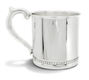 Engravable 'Beaded' Sterling Silver Baby Cup