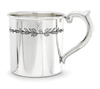 Floral Sterling Silver Baby Cup