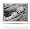 Engravable 'Linear' 8x10 Non-Tarnish Sterling Silver Picture Frame