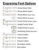 Engraving Fonts For Personalized Engraving