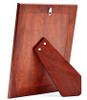 Engravable 'Vienne' 8x10 Non-Tarnish 925 Sterling Silver Frame Mahogany Wood Back