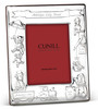 Teddy Train Sterling Silver 3x5 Birth Record Frame
