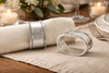 Oval Pewter Napkin Ring-Set of 2