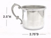 Heavy Mirror Finish Pewter Baby Cup