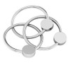 3 Ring Engraving Disc Sterling Silver Baby Teething Rattle