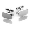 Rectangle Edged Sterling Silver Cufflink