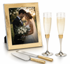 Wedding Day Hammered Gold 3pc Gift Set